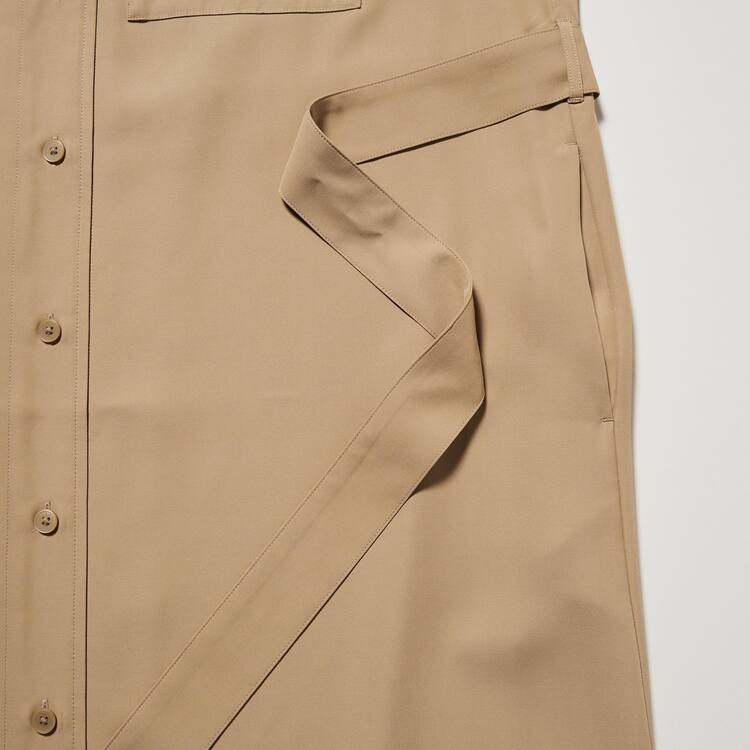 Uniqlo Easy Care Long Sleeved Saty Damske Béžové | RLMKWO-049