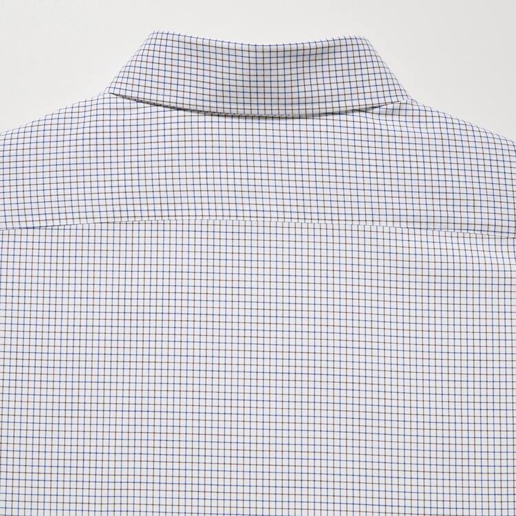 Uniqlo Easy Care Stretch Slim Fit Checked (Button-down Collar) Kosele Panske Hnede | AWSZIK-504