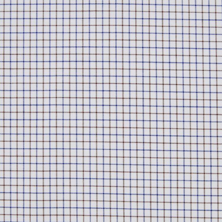 Uniqlo Easy Care Stretch Slim Fit Checked (Button-down Collar) Kosele Panske Hnede | AWSZIK-504