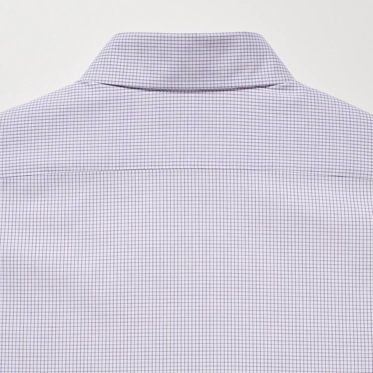 Uniqlo Easy Care Stretch Slim Fit Checked (Button-down Collar) Kosele Panske Nachový | MTZLQB-029