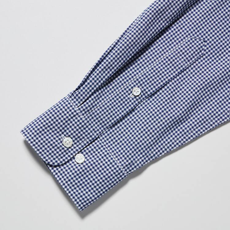 Uniqlo Extra Fine Bavlnene Broadcloth Checked (Button-down Collar) Kosele Panske Modre | QGPOZS-798