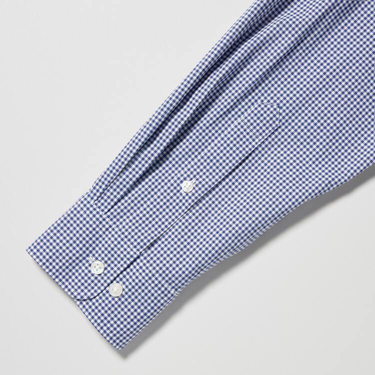 Uniqlo Extra Fine Bavlnene Broadcloth Long Sleeve Kosele Panske Modre | ALZGDK-472