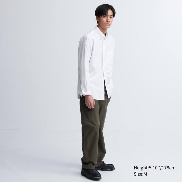Uniqlo Extra Fine Bavlnene Broadcloth Long Sleeve Kosele Panske Biele | XMSYZN-640
