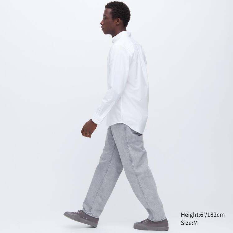 Uniqlo Extra Fine Bavlnene Broadcloth Long Sleeve Kosele Panske Biele | XMSYZN-640