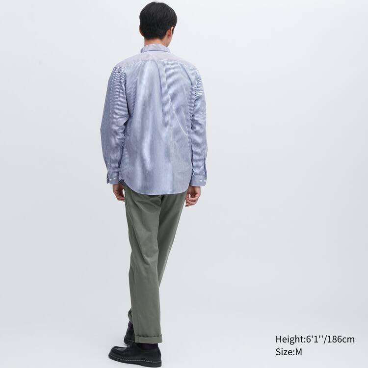 Uniqlo Extra Fine Bavlnene Broadcloth Regular Fit (Button-down Collar) Kosele Panske Modre | DZRCEL-519