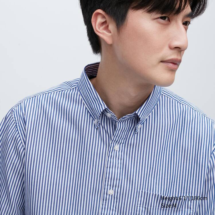 Uniqlo Extra Fine Bavlnene Broadcloth Regular Fit (Button-down Collar) Kosele Panske Modre | DZRCEL-519