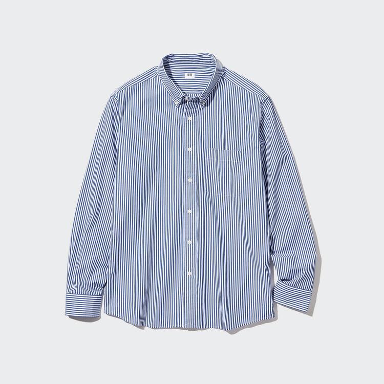 Uniqlo Extra Fine Bavlnene Broadcloth Regular Fit (Button-down Collar) Kosele Panske Modre | DZRCEL-519