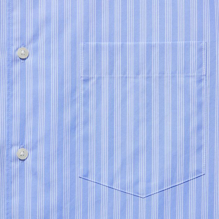 Uniqlo Extra Fine Bavlnene Broadcloth Regular Fit Pruhované Kosele Panske Modre | GTWBAO-259