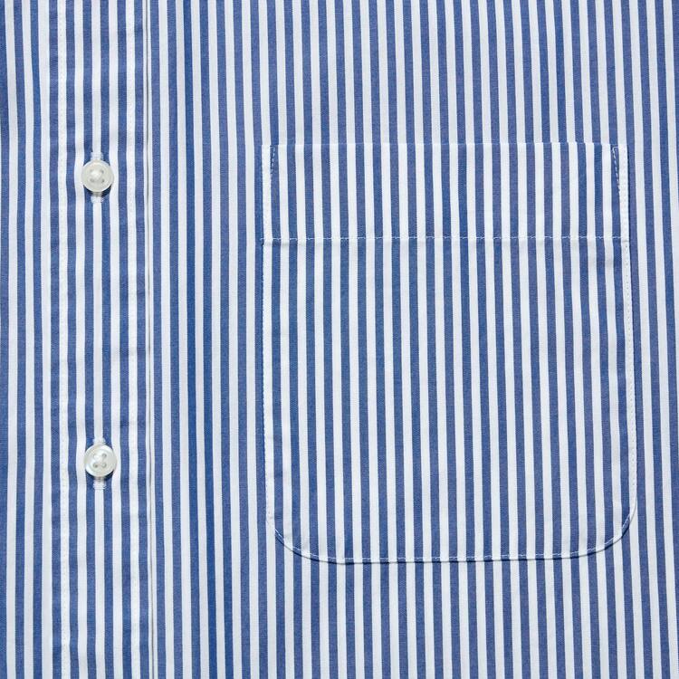 Uniqlo Extra Fine Bavlnene Broadcloth Regular Fit Pruhované (Button-down Collar) Kosele Panske Modre | IMWXUH-415