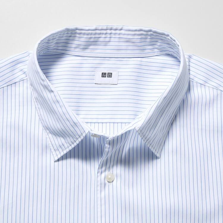 Uniqlo Extra Fine Bavlnene Broadcloth Regular Fit Pruhované Kosele Panske Modre | OXBQMG-845
