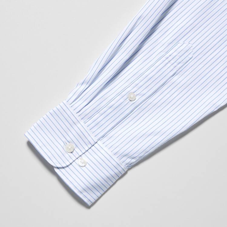 Uniqlo Extra Fine Bavlnene Broadcloth Regular Fit Pruhované Kosele Panske Modre | OXBQMG-845
