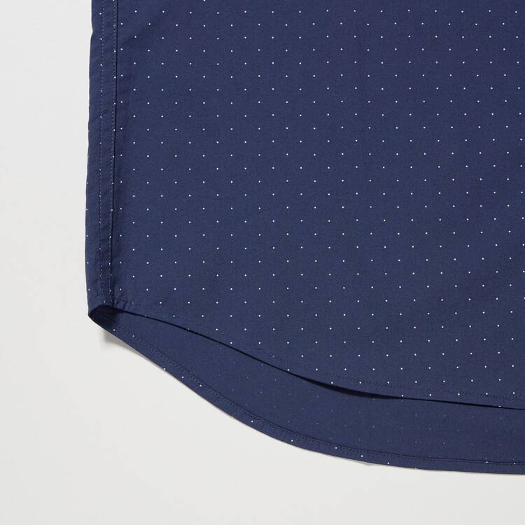 Uniqlo Extra Fine Bavlnene Broadcloth Regular Fit Printed (Regular Collar) Kosele Panske Modre | SPRAME-284