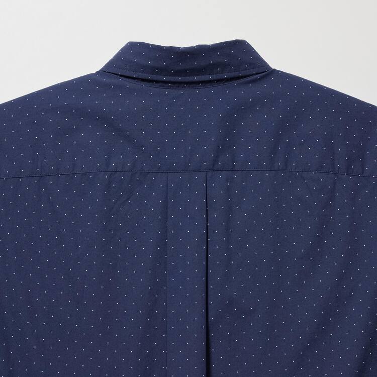 Uniqlo Extra Fine Bavlnene Broadcloth Regular Fit Printed (Regular Collar) Kosele Panske Modre | SPRAME-284