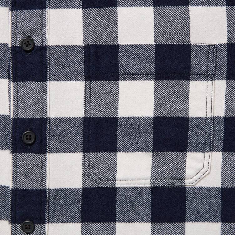 Uniqlo Flannel Regular Fit Checked (Regular Collar) Kosele Panske Biele | DTCGIM-723