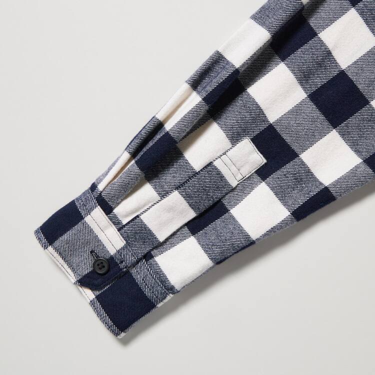 Uniqlo Flannel Regular Fit Checked (Regular Collar) Kosele Panske Biele | DTCGIM-723