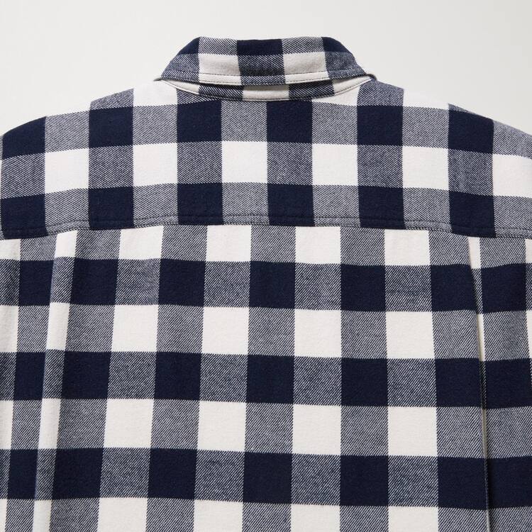 Uniqlo Flannel Regular Fit Checked (Regular Collar) Kosele Panske Biele | DTCGIM-723