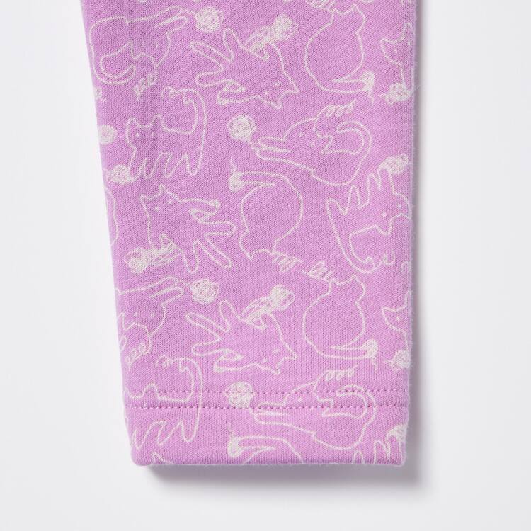 Uniqlo Fleece Cat Print Leginy Pre Babatka Ruzove | KZEOBF-185