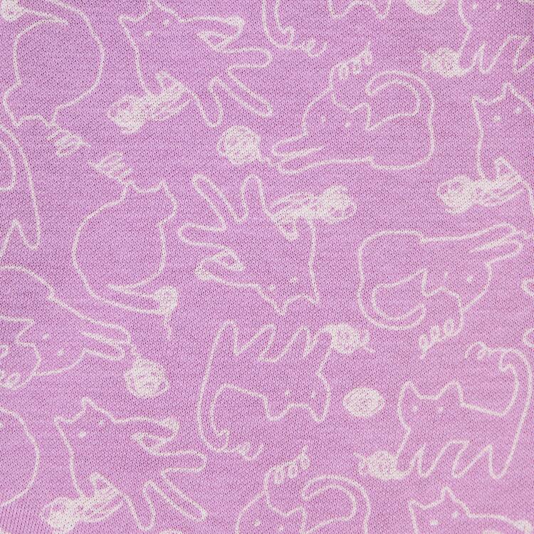 Uniqlo Fleece Cat Print Leginy Pre Babatka Ruzove | KZEOBF-185