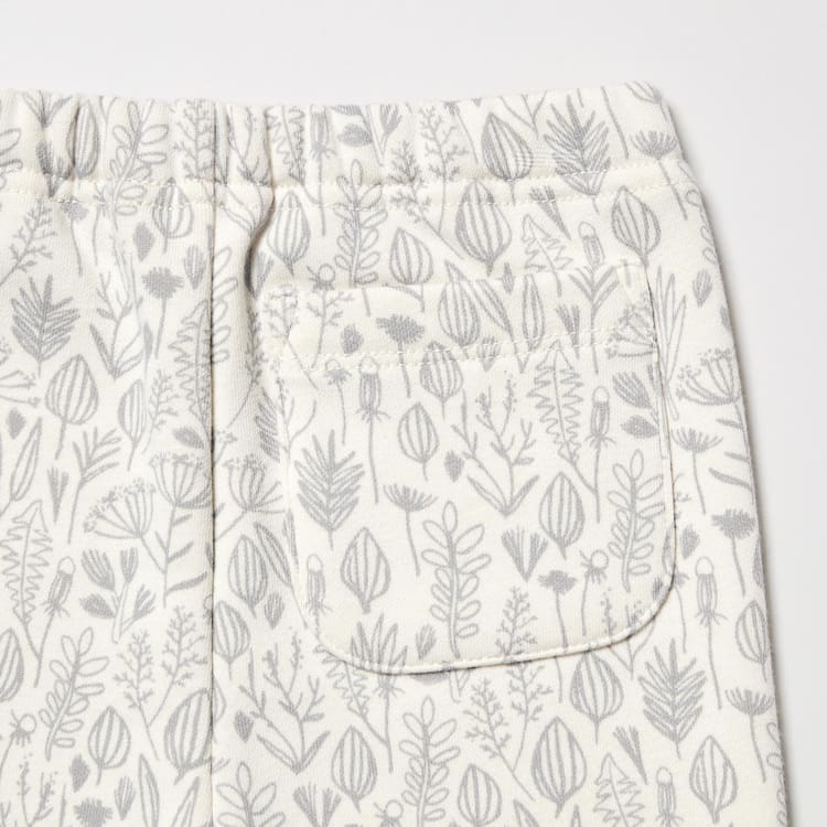 Uniqlo Fleece Flower Print Leginy Pre Babatka Biele | RLWFSN-659