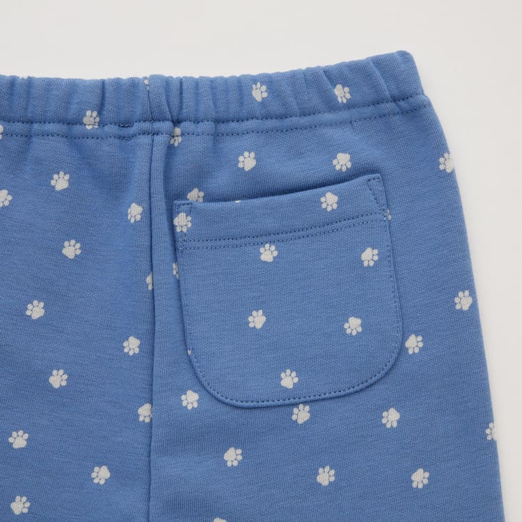 Uniqlo Fleece Footprint Leginy Pre Babatka Modre | MSZUKL-872