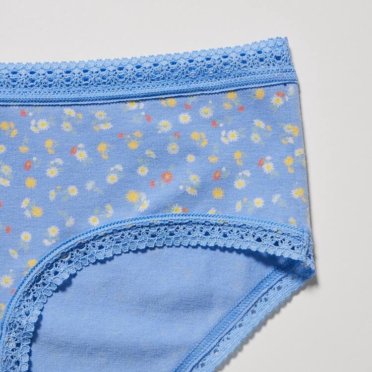 Uniqlo Flower Print Hiphugger Spodne Pradlo Damske Modre | GHFQUT-962