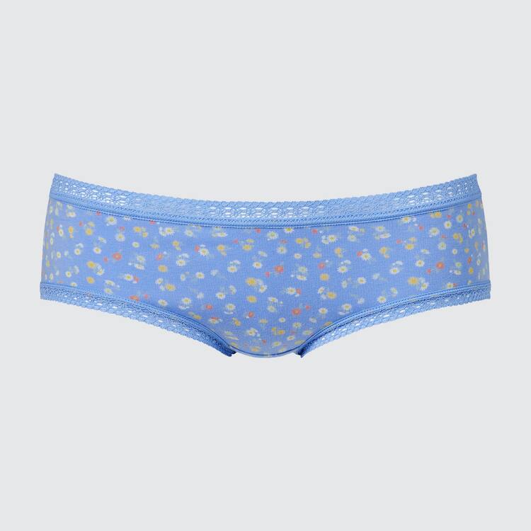 Uniqlo Flower Print Hiphugger Spodne Pradlo Damske Modre | GHFQUT-962