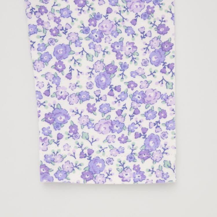 Uniqlo Flower Print Leginy Pre Babatka Nachový | APILZB-209