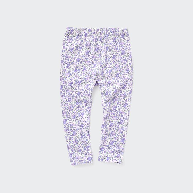 Uniqlo Flower Print Leginy Pre Babatka Nachový | APILZB-209