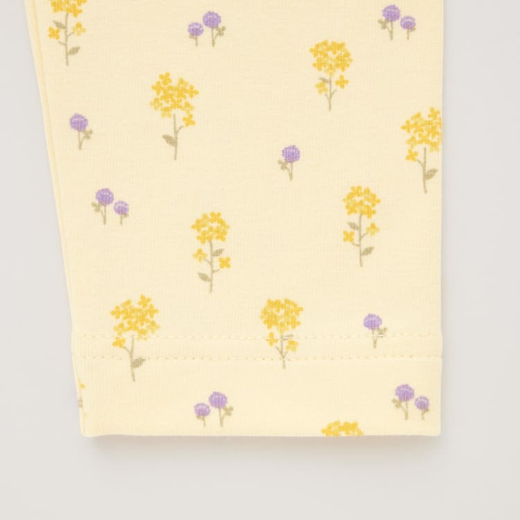 Uniqlo Flower Print Leginy Pre Babatka Žlté | DIMYKC-740