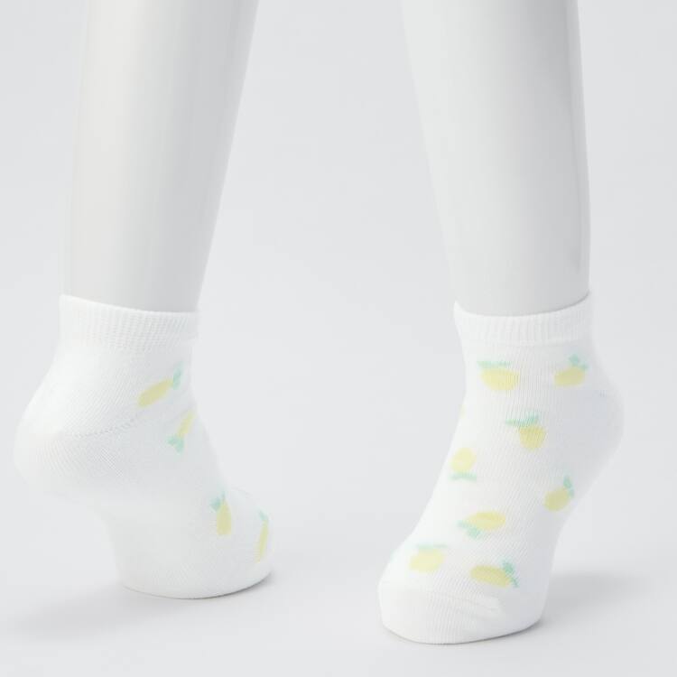 Uniqlo Fruit Print Kratke (Three Pairs) Ponozky Detske Biele Modre Zelene | LYZDIF-217