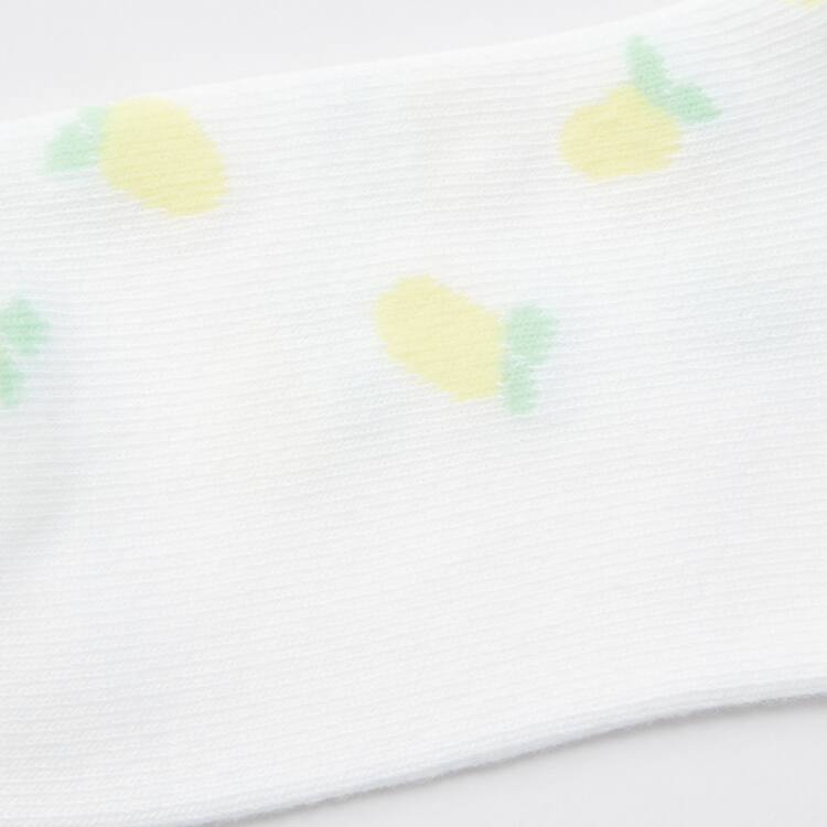 Uniqlo Fruit Print Kratke (Three Pairs) Ponozky Detske Biele Modre Zelene | LYZDIF-217