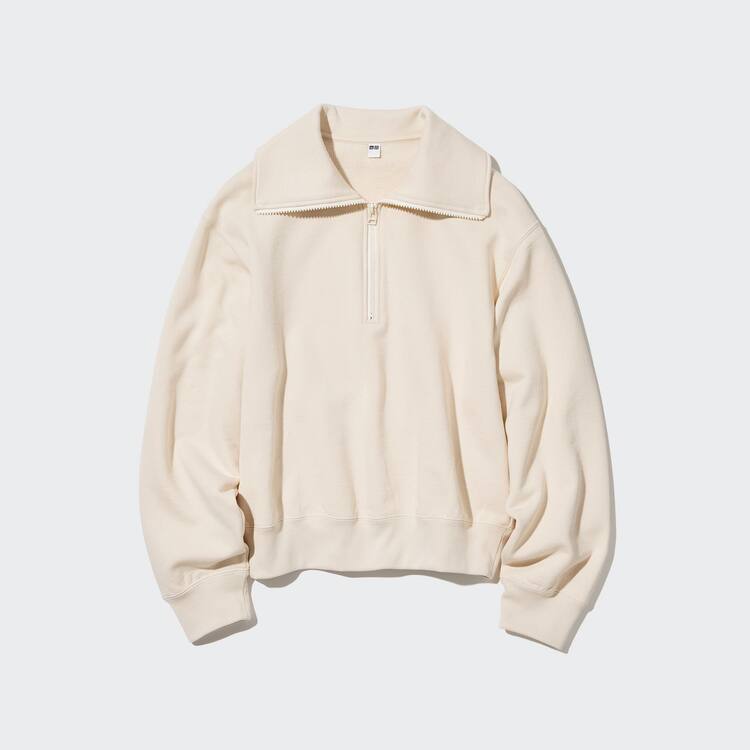 Uniqlo Half-zipped Mikiny Damske Biele | UKNQCG-164