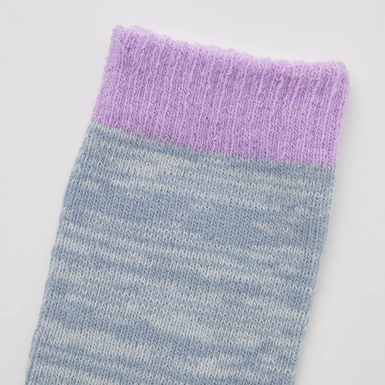 Uniqlo Heattech Colour Block (Two Pairs) Ponozky Detske Siva Modre | EWHGTR-193