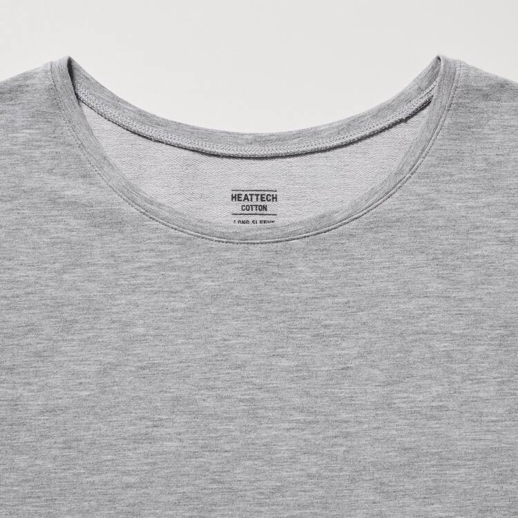 Uniqlo Heattech Extra Warm Bavlnene Crew Neck Long Sleeved Thermal Topy Damske Siva | MKVFPX-628