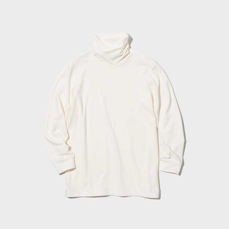 Uniqlo Heattech Extra Warm Bavlnene Turtleneck Long Sleeved Thermal Topy Panske Biele | LAQOKM-501