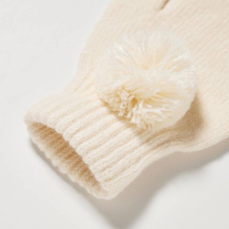 Uniqlo Heattech Pletené Gloves Rukavice Detske Biele | LSZKHA-460