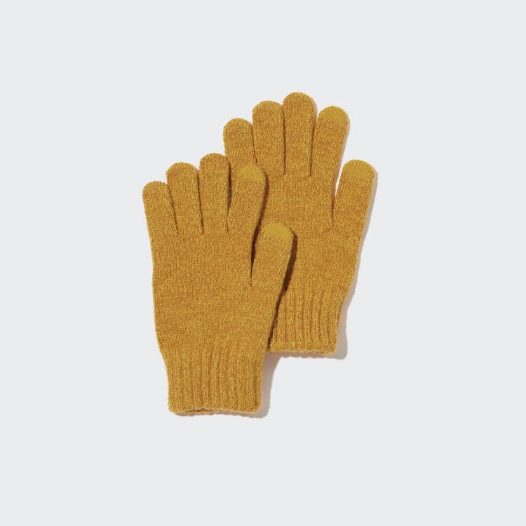 Uniqlo Heattech Pletené Thermal Gloves Rukavice Detske Žlté | MGHIUT-340