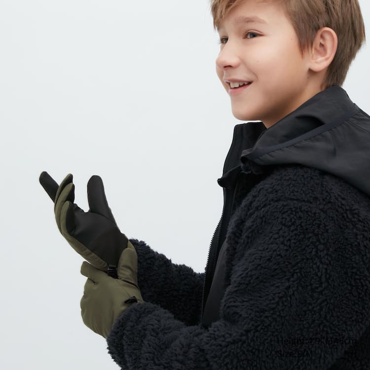 Uniqlo Heattech Podsite Touchscreen Thermal Gloves Rukavice Detske Olivovo Zelená | WHYGQZ-518
