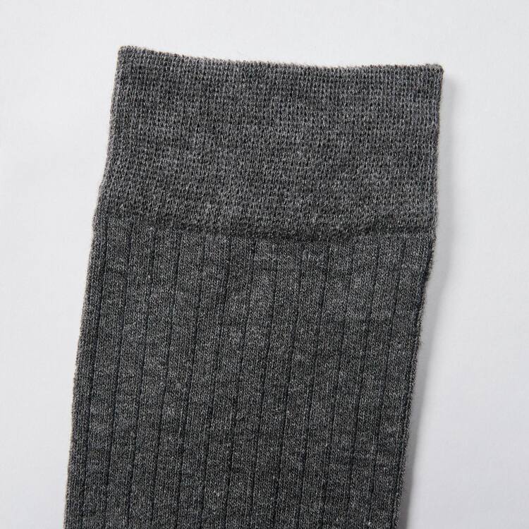 Uniqlo Heattech Rebrovaný Knee High Ponozky Panske Tmavo Siva | ISXDGF-592