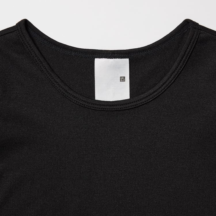 Uniqlo Heattech Scoop Neck Long Sleeved Thermal Topy Pre Babatka Čierne | IXPZDS-610