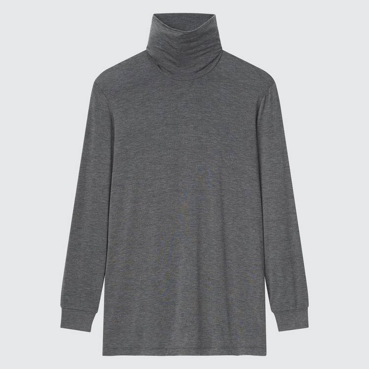 Uniqlo Heattech Turtleneck Long Sleeved Thermal Topy Panske Tmavo Siva | HACLFG-361
