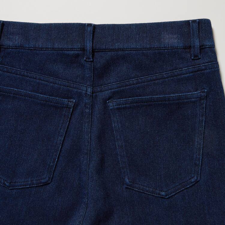 Uniqlo Heattech Ultra Stretch High Rise Denim Thermal Nohavice Damske Modre | YIZDBA-985