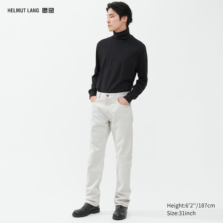 Uniqlo Helmut Lang Klasické Cut Džínsy Panske Biele | PUBXHD-869