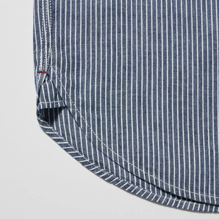 Uniqlo Hickory Denim Regular Fit Pracovná (Regular Collar) Kosele Panske Modre | OZJTKH-914