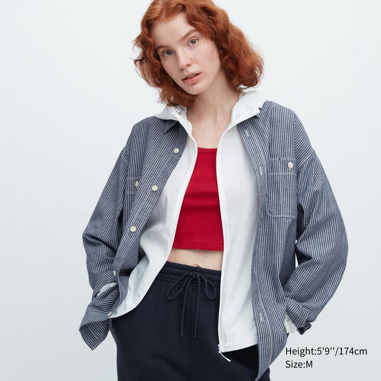 Uniqlo Hickory Denim Regular Fit Pracovná (Regular Collar) Kosele Panske Modre | OZJTKH-914