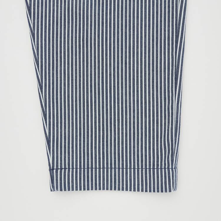 Uniqlo Hickory Easy Relaxed Ankle Length Nohavice Panske Modre | TOMJSP-345