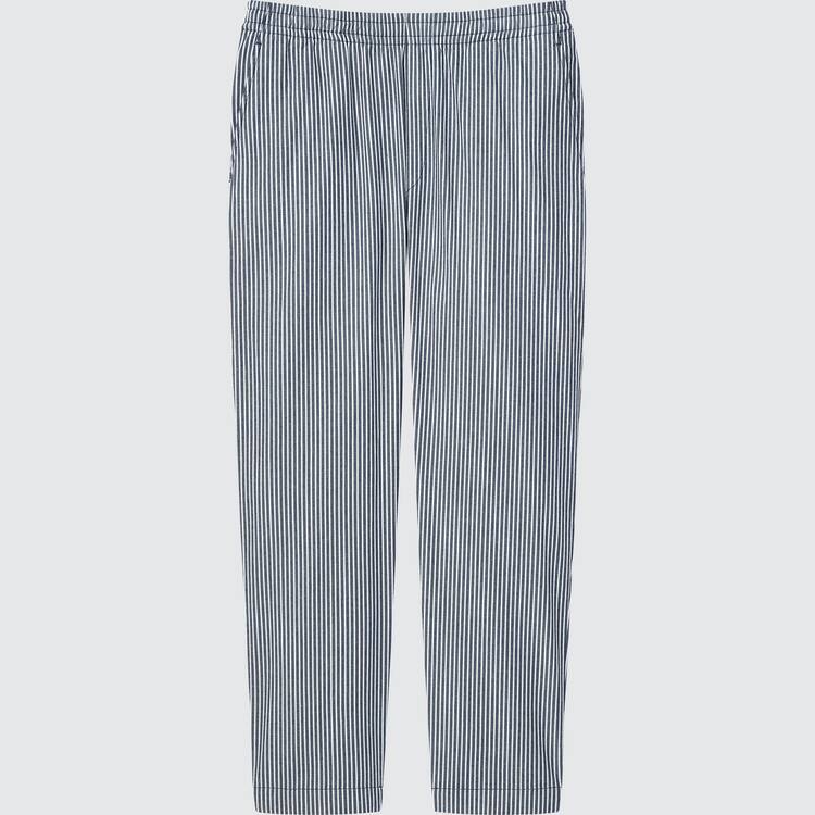 Uniqlo Hickory Easy Relaxed Ankle Length Nohavice Panske Modre | TOMJSP-345