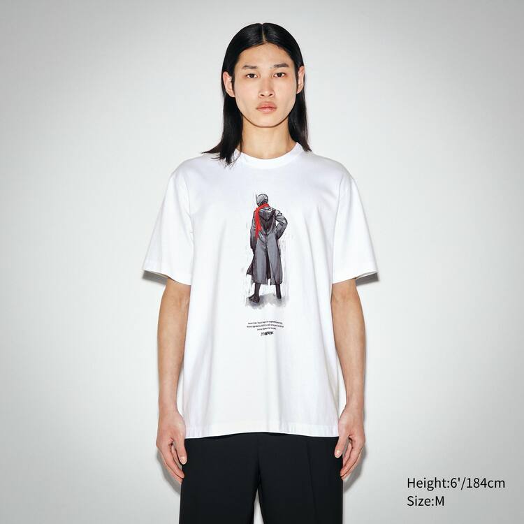 Uniqlo Hideaki Anno Ut Grafika (Rider) Tricko Panske Biele | WIDKYS-069