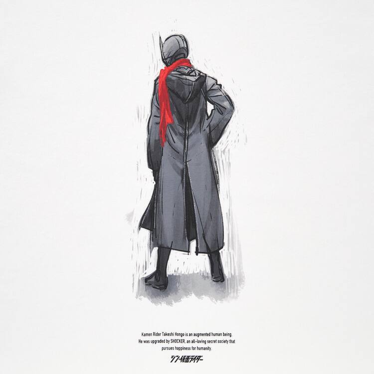 Uniqlo Hideaki Anno Ut Grafika (Rider) Tricko Panske Biele | WIDKYS-069