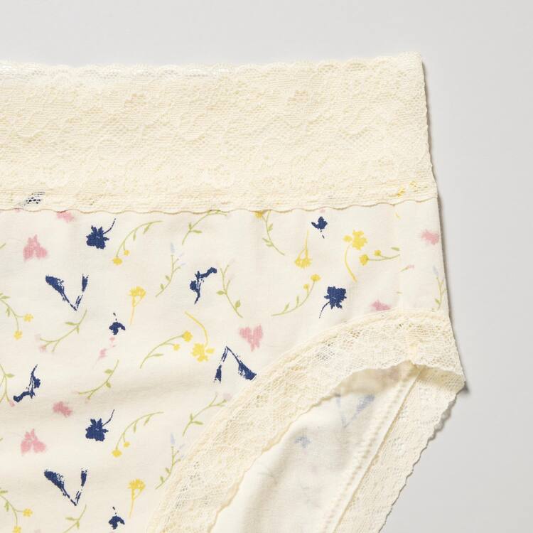 Uniqlo High Rise Flower Print Spodne Pradlo Damske Béžové | MSZWOG-385